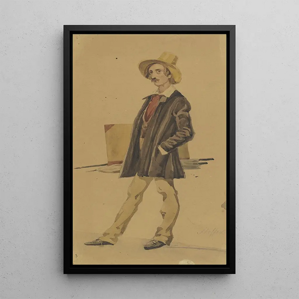 Carl Steffeck - Stehender Maler mit Malgert.webp