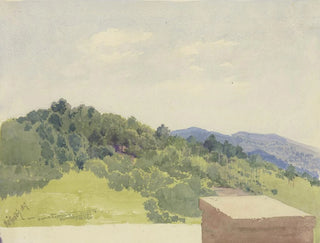 Carl Theodor Reiffenstein - Berglandschaft von einer Burganlage aus betrachtet.webp