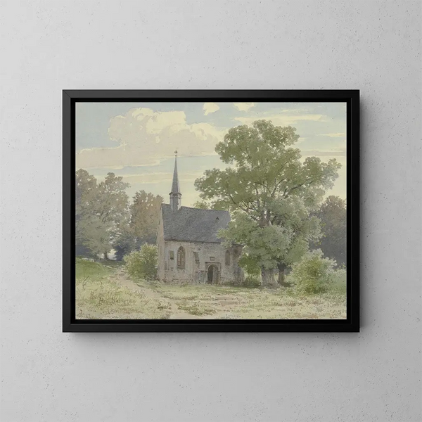 Kaplica w pobliżu Ockstadt - Carl Theodor Reiffenstein — oprawiony obraz na ścianie