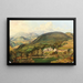 Widok na posiadłość Saint-Christoph, Saint-Christophen niedaleko Prigglitz, Dolna Austria - Carl Thöndel — oprawiony obraz na ścianie