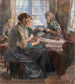 Rybaczki produkujące sieci w Bohuslän - Carl Wilhelmson — widok dzieła