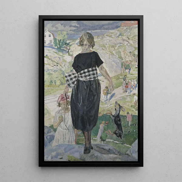 Reprodukcja obrazu Skaczący pies - Carl Wilhelmson