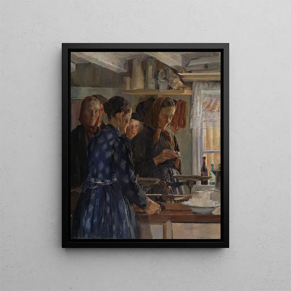 La boutique du village - Carl Wilhelmson — oprawiony obraz na ścianie