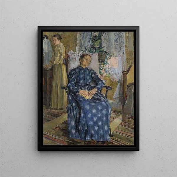 zmęczony - Carl Wilhelmson — oprawiony obraz na ścianie