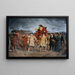 Ernst Rüdiger Graf Starhemberg inspekcjonuje prace obronne na Löwelbastei 1683 - Carl Wurzinger — oprawiony obraz na ścianie