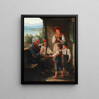 Le voilier - Carl von Bergen — oprawiony obraz na ścianie