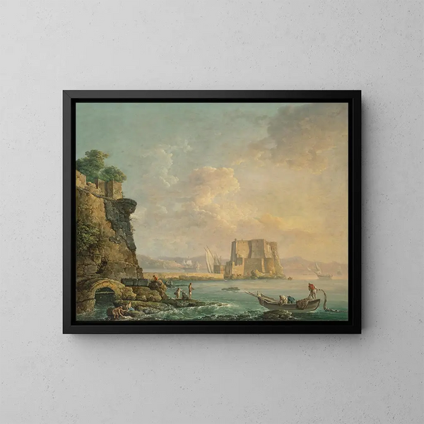 Neapolu z Castel dell'Ovo - Carlo Bonavia — oprawiony obraz na ścianie