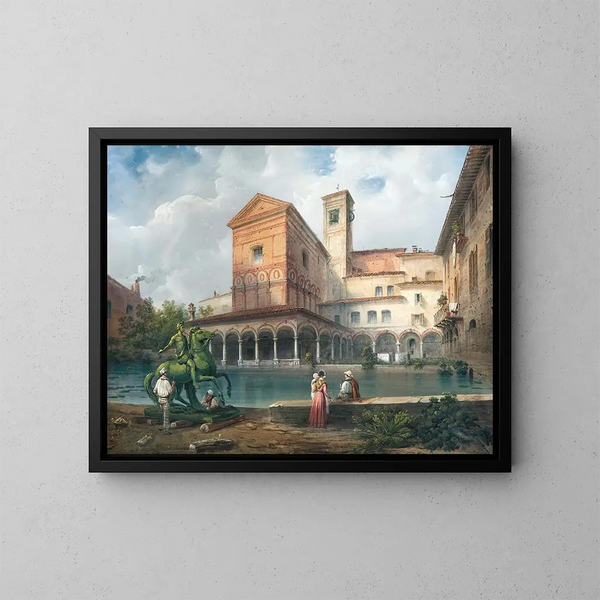 Kościoła Santa Maria alla Fontana w Mediolanie - Carlo Bossoli — oprawiony obraz na ścianie