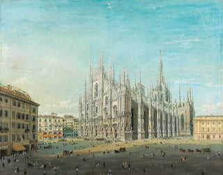 Place du Duomo à Milan - Carlo Bossoli — widok dzieła