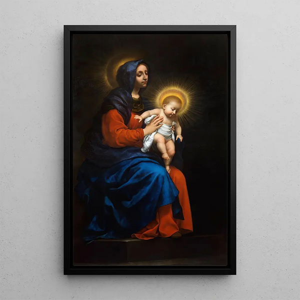 Madonna z Dzieciątkiem - Carlo Dolci — oprawiony obraz na ścianie