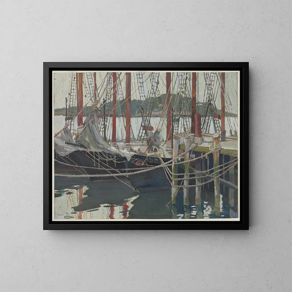 Jours oisifs à Gloucester, Massachusetts - Caroline E. Coit — oprawiony obraz na ścianie
