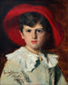 L'enfant au chapeau rouge Michel Feydeau fils de Georges - Carolus-Duran — widok dzieła