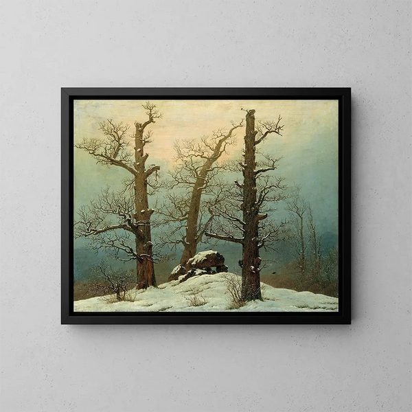 Cairn dans la neige - Caspar David Friedrich — oprawiony obraz na ścianie