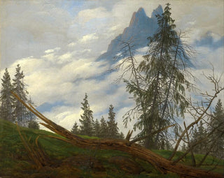 Caspar David Friedrich - Mountain Peak with Drifting Clouds.webp