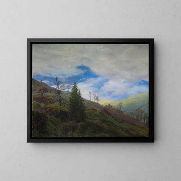 Promień słońca w Karkonoszach - Caspar David Friedrich — oprawiony obraz na ścianie