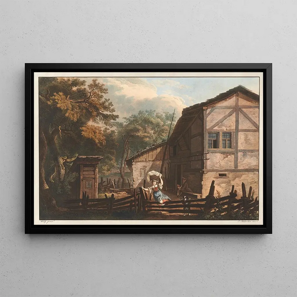 La Clôture - Caspar Wolf — oprawiony obraz na ścianie
