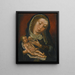 La Vierge à l'Enfant - Szkoła kastylijska — oprawiony obraz na ścianie