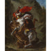 Reprodukcja obrazu Arabskiego kawalera zaatakowanego przez lwa - Eugène Delacroix