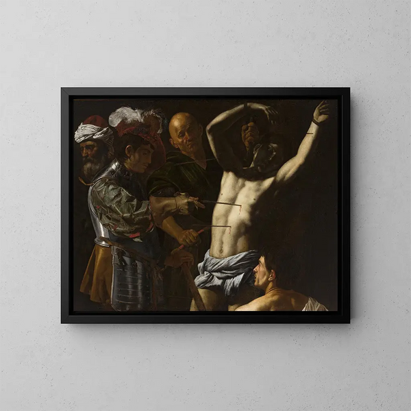 Świętego Sebastiana - Cecco del Caravaggio — oprawiony obraz na ścianie
