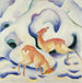 Jeleń na śniegu - Franz Marc — widok dzieła