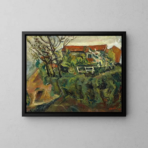 Domy na pejzażu - Chaïm Soutine — oprawiony obraz na ścianie