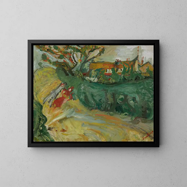 Promenada przy wiosce - Chaïm Soutine — oprawiony obraz na ścianie