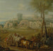 Chariot de foin passant devant une abbaye en ruine - John Wootton — widok dzieła