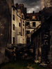 dawnego Hôtel-Dieu na dziedzińcu Saint-Julien-le-Pauvre - Charles Alexis Apoil — widok dzieła