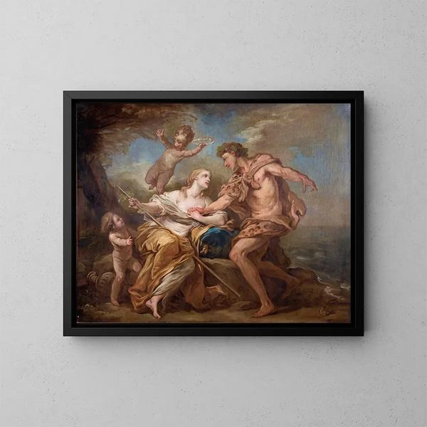 Bacchus i Ariadna - Charles André van Loo — oprawiony obraz na ścianie