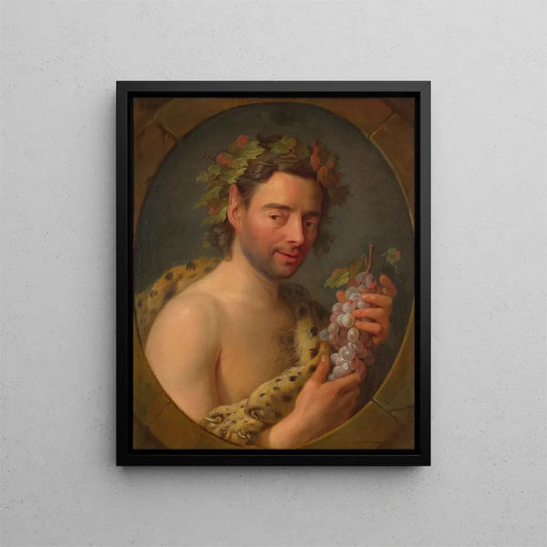Bacchus - Charles André van Loo — oprawiony obraz na ścianie