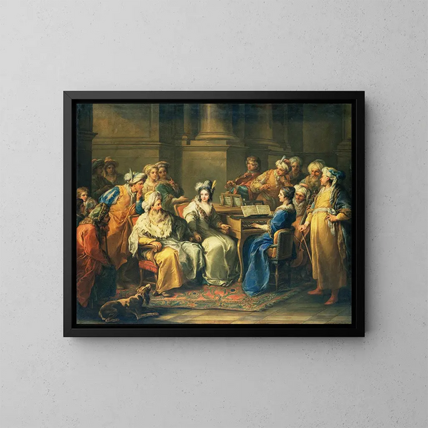 Le Grand Seigneur donnant un concert à sa maîtresse - Charles André van Loo — oprawiony obraz na ścianie
