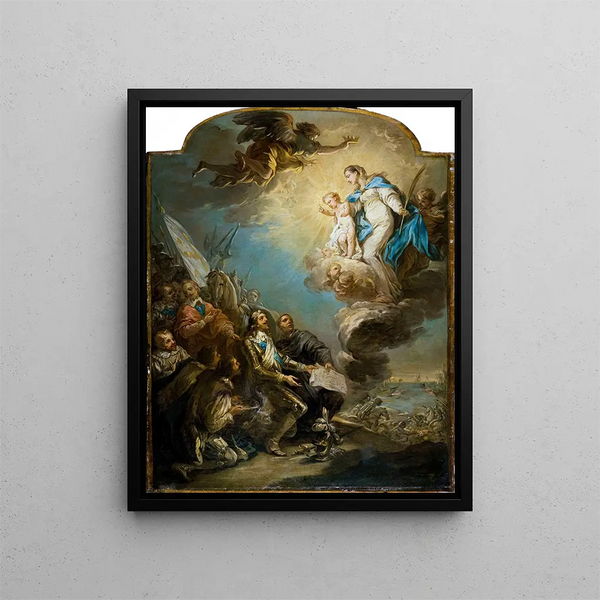 "Le Vœu de Louis XIII au siège de la Rochelle 1628" - Charles André van Loo — oprawiony obraz na ścianie