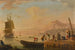 Scena portu śródziemnomorskiego z rybakami rozładowującymi swoje łodzie - Charles-François Grenier de Lacroix — widok dzieła