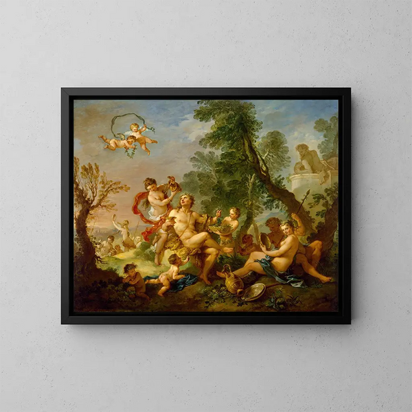 Bacchanale - Charles-Joseph Natoire — oprawiony obraz na ścianie