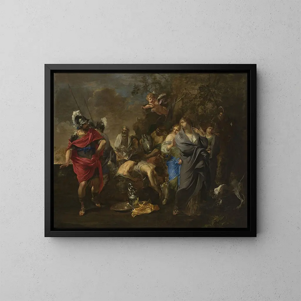 Eneusz i Didona - Charles Alphonse Du Fresnoy — oprawiony obraz na ścianie
