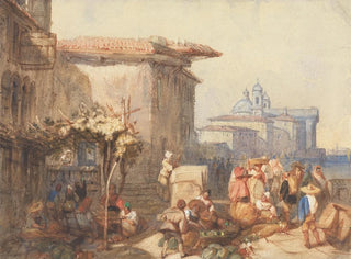 Charles Bentley - A Market Scene in Venice.webp
