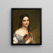 Mademoiselle Satterlee - Charles Bird King — oprawiony obraz na ścianie