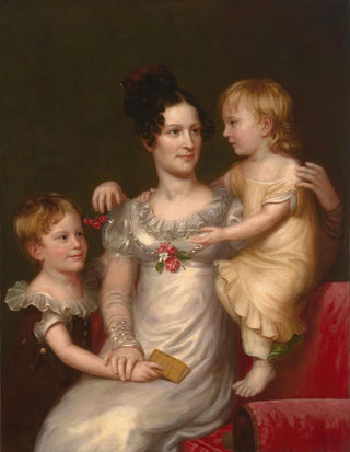 Charles Bird King - Sarah Weston Seaton with her Children Augustine and Julia.webp