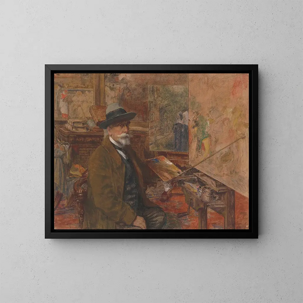 autoportret - Charles Boom — oprawiony obraz na ścianie