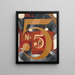 I saw the number 5 in gold - Charles Demuth — oprawiony obraz na ścianie
