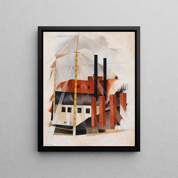 Wakacje przeprowadzających pianino - Charles Demuth — oprawiony obraz na ścianie