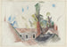 Dachy i drzewa - Charles Demuth — widok dzieła