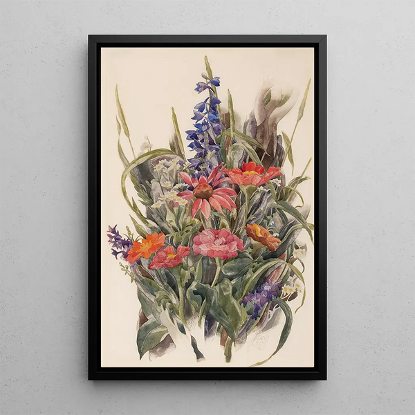 Reprodukcja obrazu Zinnias, delphiniums et marguerites - Charles Demuth
