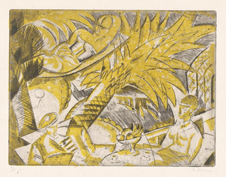 Charles Dufresne - Zonnebadende figuren onder een palmboom.webp
