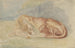 Śpiący lew - Charles Edmond Saint-Marcel-Cabin — widok dzieła