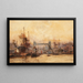 Tower Bridge, basen Londynu - Charles Edward Dixon — oprawiony obraz na ścianie
