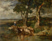 Moutons au labreuvoir - Charles Émile Jacque — widok dzieła