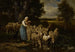 Bergère et moutons à Fontainebleau - Charles Émile Jacque — widok dzieła