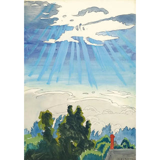 Światło słońca po deszczu - Charles Ephraim Burchfield — widok dzieła