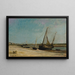 Statki na wybrzeżu w Étaples - Charles François Daubigny — oprawiony obraz na ścianie